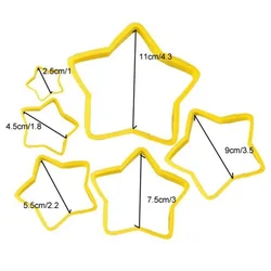 Conjunto moldes cortadores galletas árbol Navidad pentagrama horneado