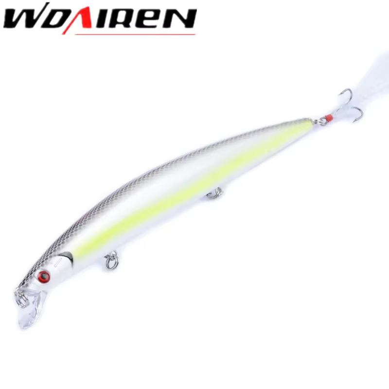 Crankbait Minnow Wobblers 18.5 cm – Cebo artificial con plumas - imagen 2