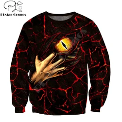 PLstar Cosmos Dragon Eyes Sudadera con capucha unisex estampado 3D