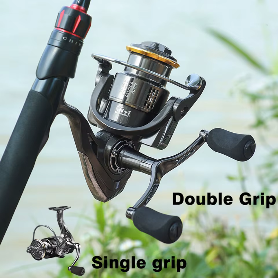 WALK FISH Carrete Giratorio 1000-3000 Doble Mango - Arrastre 10kg - imagen 5