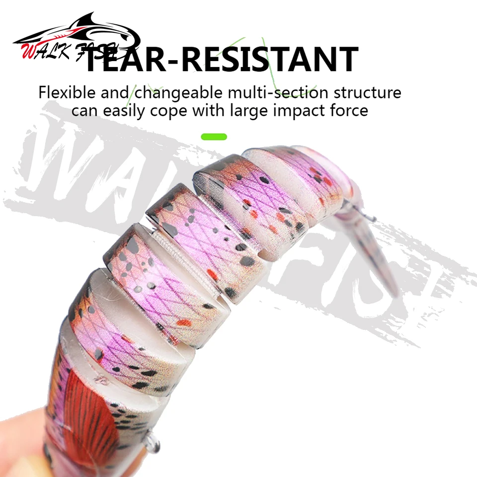 Señuelo articulado Swimbait Crankbait WALK FISH – agua dulce y salada - imagen 2