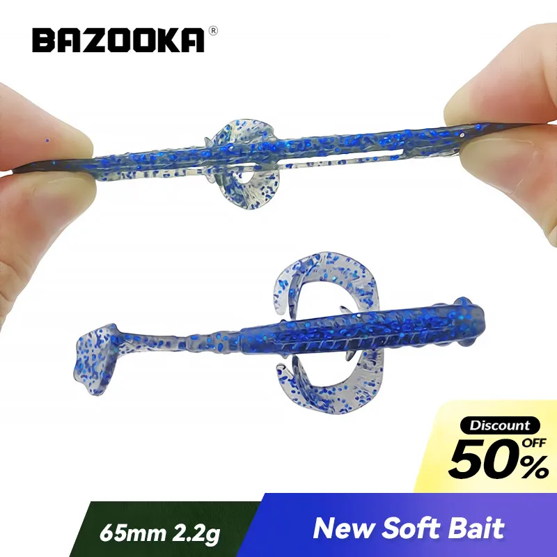 Señuelo Bazooka Swimbait flotante con cola en T para lucio y trucha