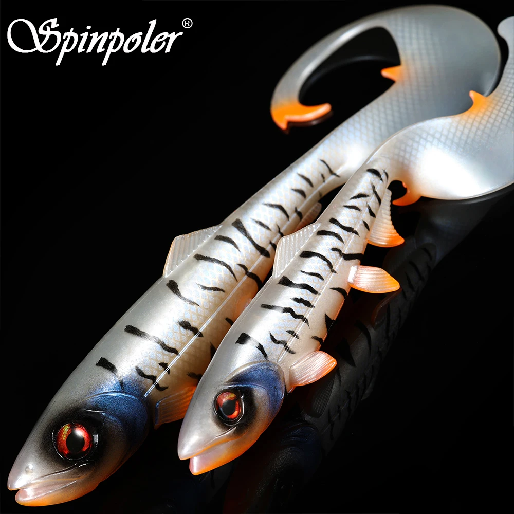 Spinpoler Pike shad Firebomb Grub vinilo para lucio con cola vibrante