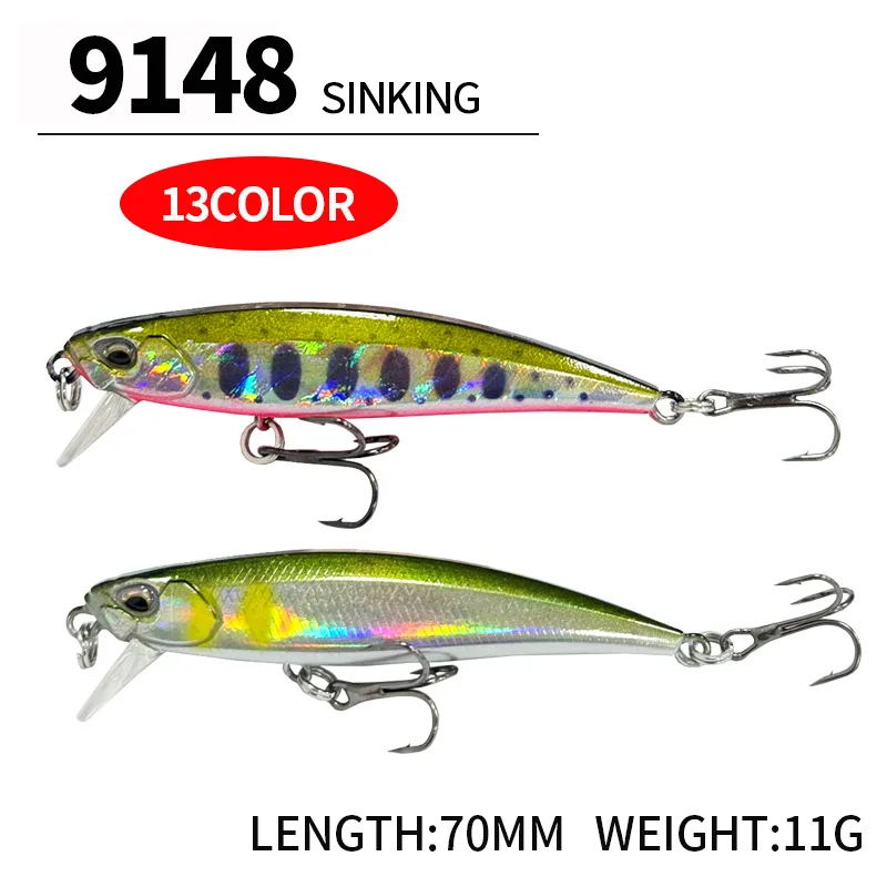 Señuelos Minnow hundidos de plástico duro para pesca en arroyos - imagen 3