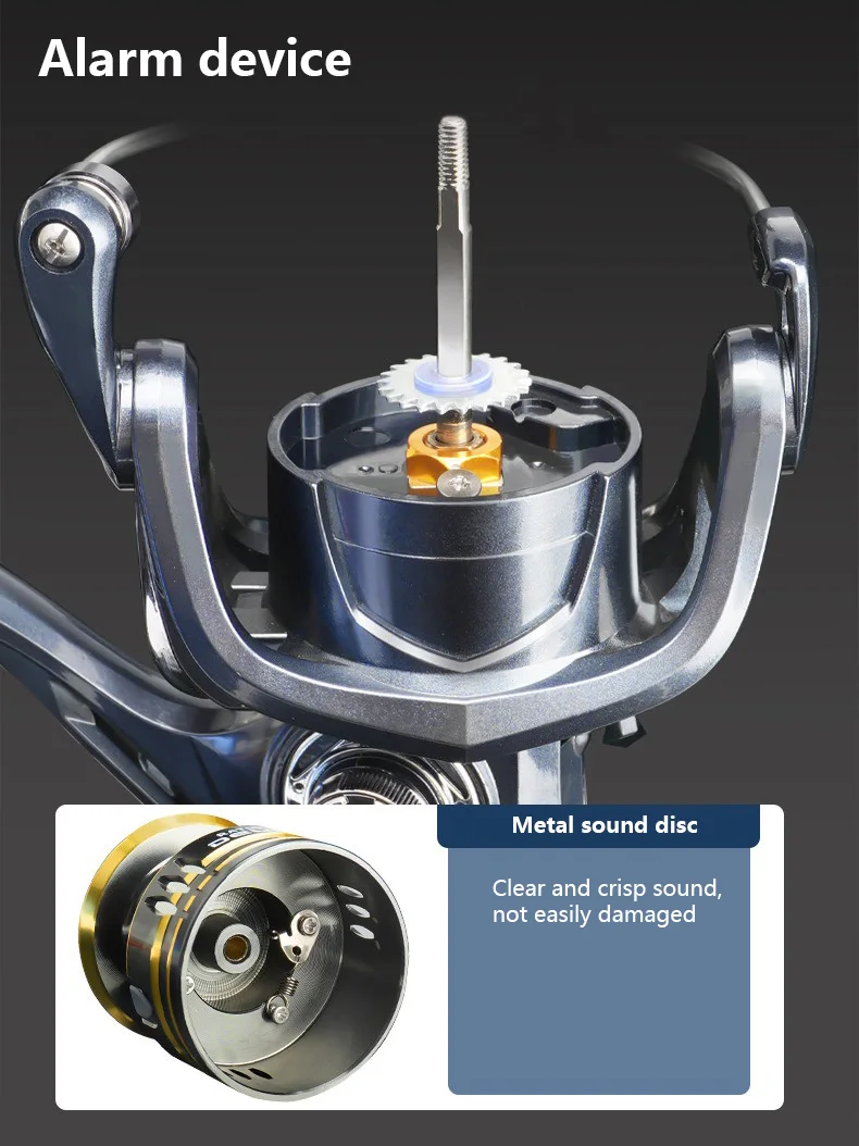 Carrete de pesca SM2000-7000 - giratorio, metal, 1+1BB, fundicion - imagen 5