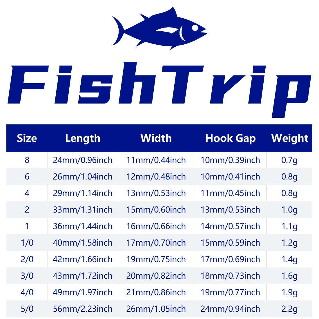 Anzuelos EWG FishTrip – Vástago ancho para vinilo y lubina