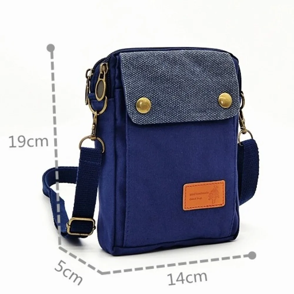 Bolso informal para teléfono móvil con bandolera y cremallera