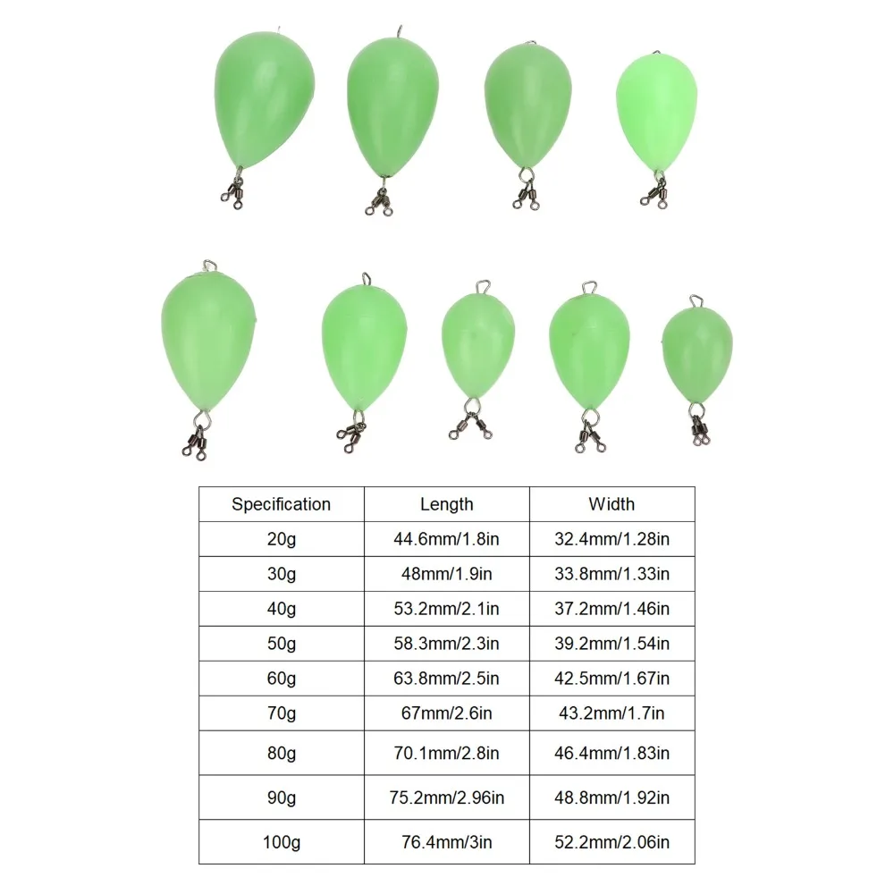 Flotador de pesca luminoso tipo huevo PP portátil para señuelos - imagen 5