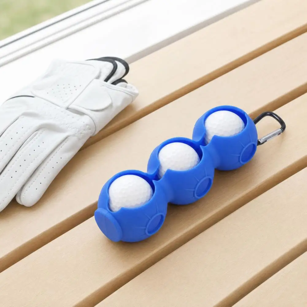 Soporte de silicona para pelotas de golf con mosquetón y funda - imagen 2