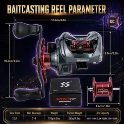 Carrete de pesca Sougayilang PRO DC con freno digital inteligente