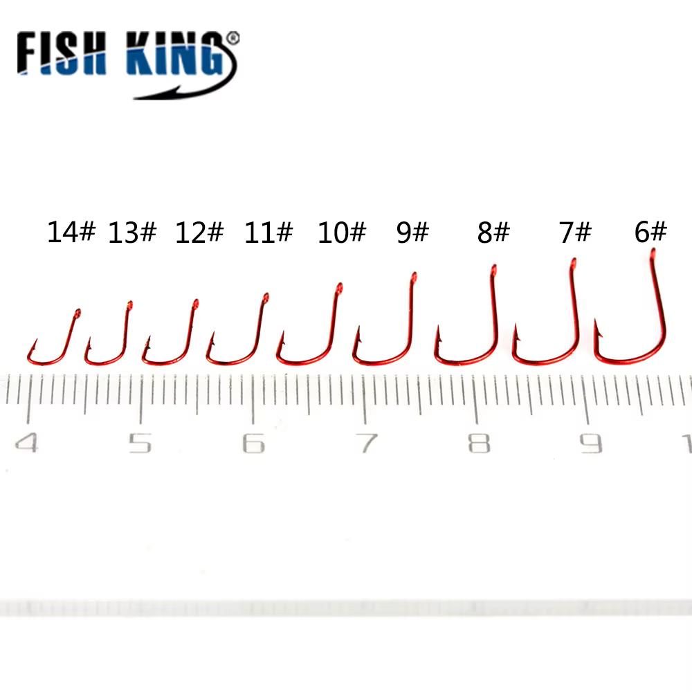 Fish King anzuelos para carpa – Acero al carbono con púas - imagen 5