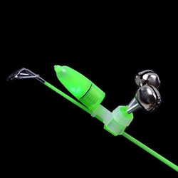 Alarmas de mordedura con pinza y luz nocturna para pesca