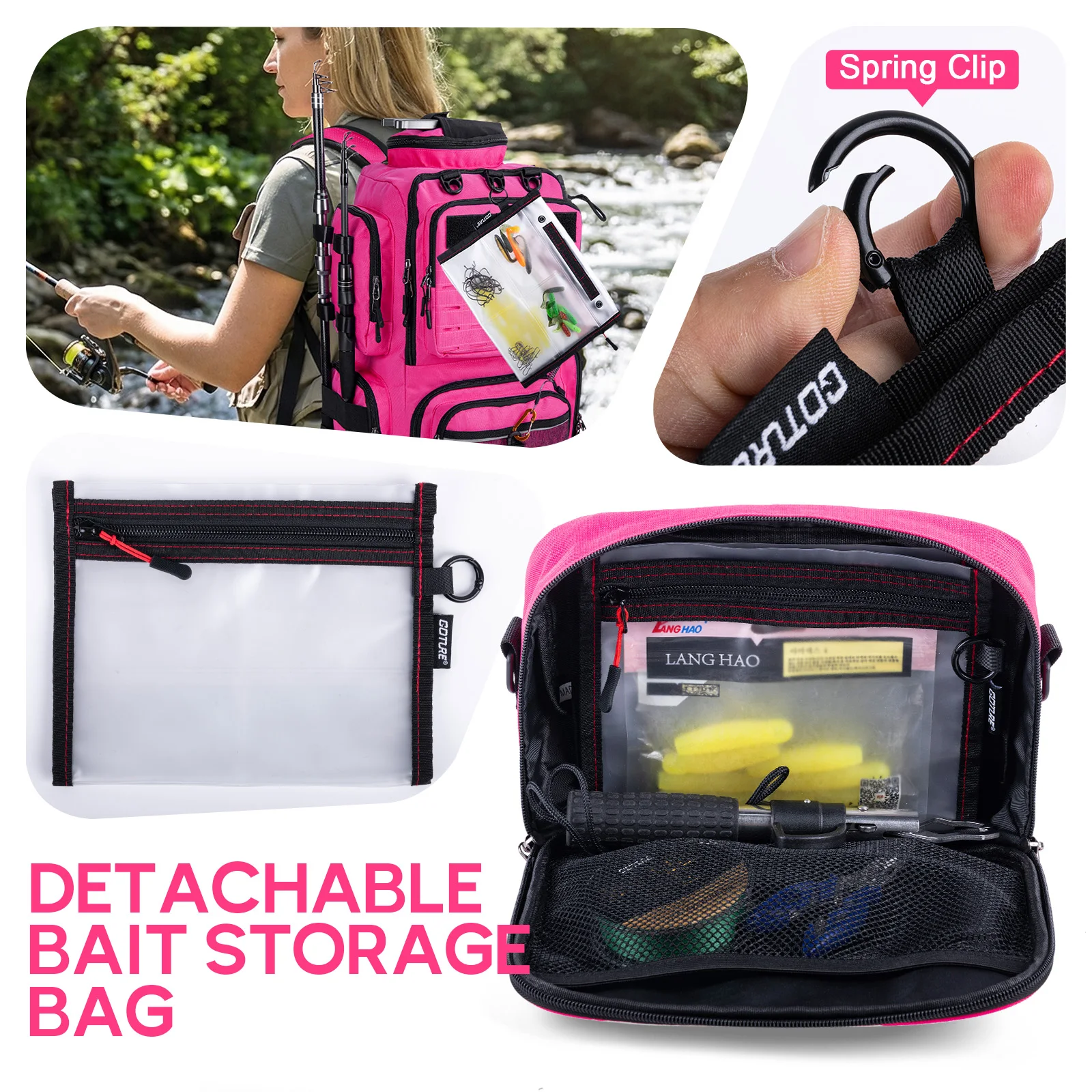 Bolsa impermeable Goture para aparejos de pesca – Oxford 900D - imagen 3