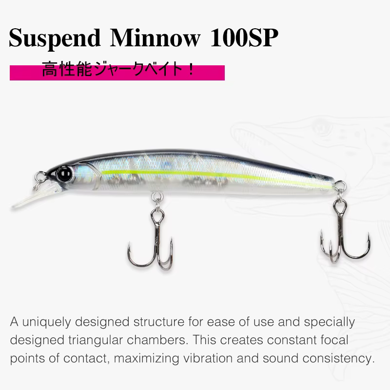 Señuelo Jerkbait Minnow Suspendido Tsurinoya DW70 – 100mm 9.5g Pike Bass - imagen 2