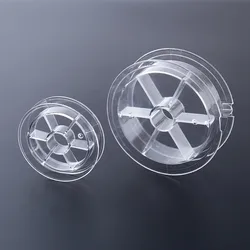 Bobinas planas transparentes para hilo: almacenamiento y recambio