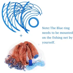 Lawaia Red de pesca con línea de nailon trenzado y anillo azul