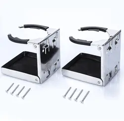 Portavasos plegable acero inoxidable para pesca en kayak