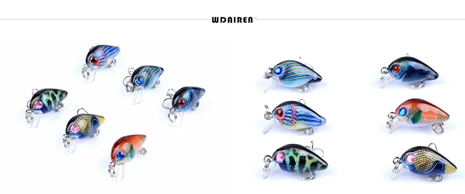 Mini señuelo crankbait de colores variados