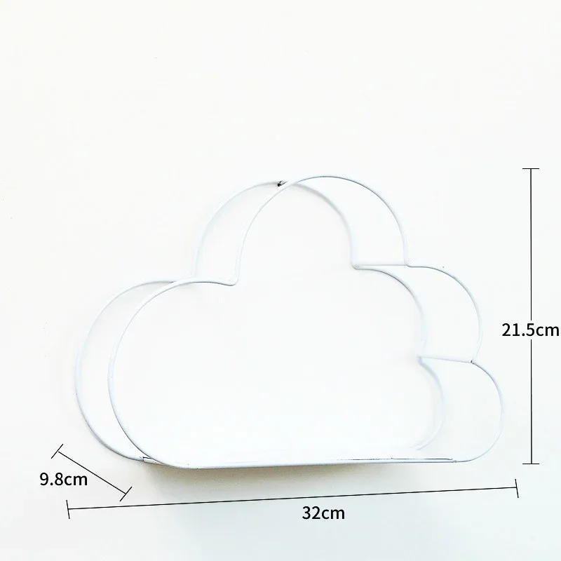 Estante de pared de hierro estilo europeo con diseño de nube