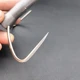 Anzuelo triple de acero carbono sin púas tipo ancla con plomada hoja - imagen 3