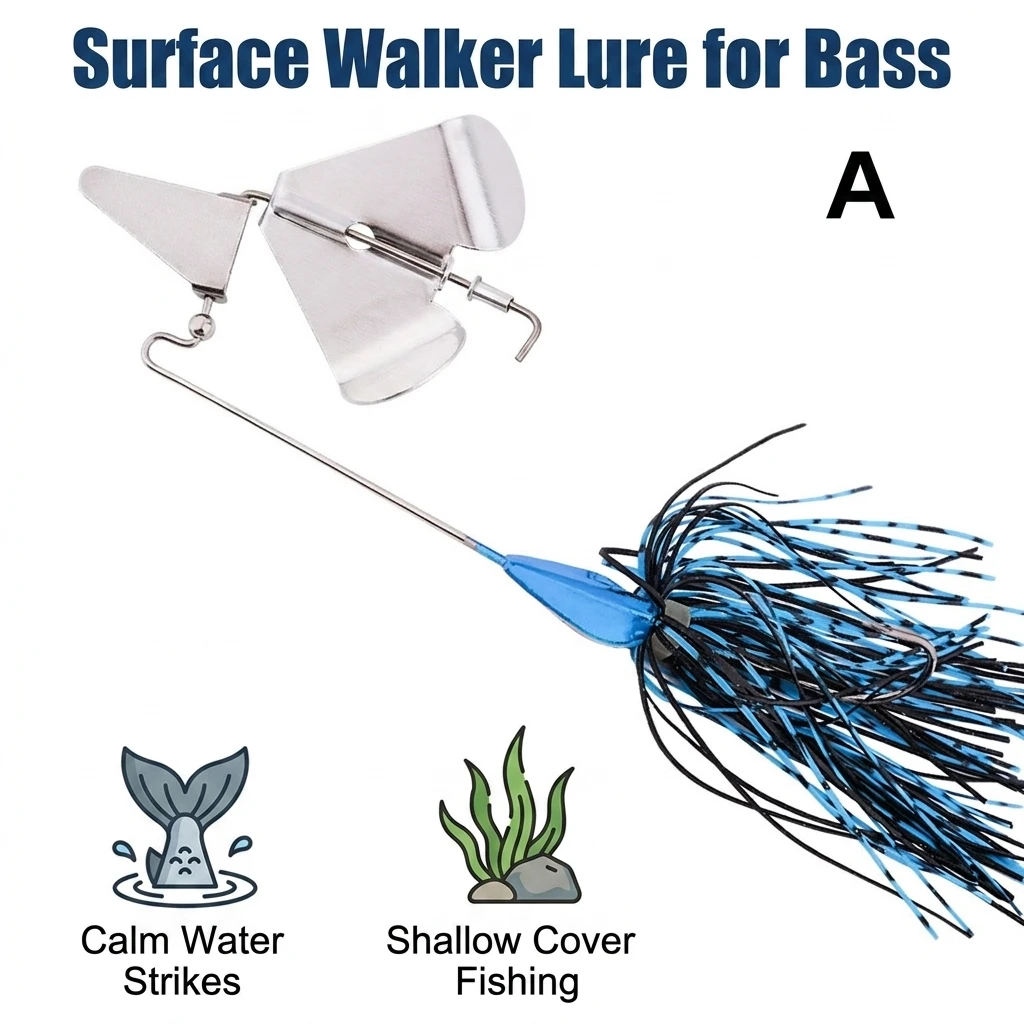 Señuelo Surface Walker Minnow de metal compuesto para lubina - imagen 2