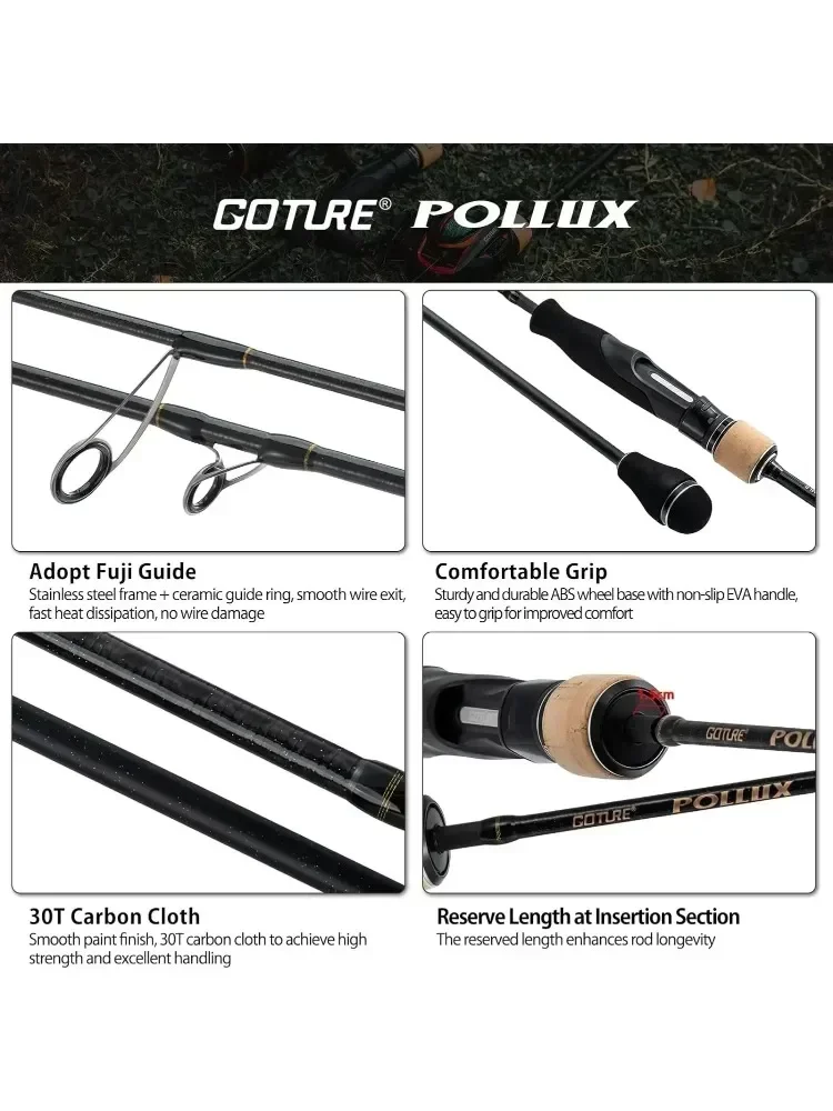 Goture Pollux caña de jigging lento 1,83‑1,98 m Fuji Ring agua salada - imagen 3