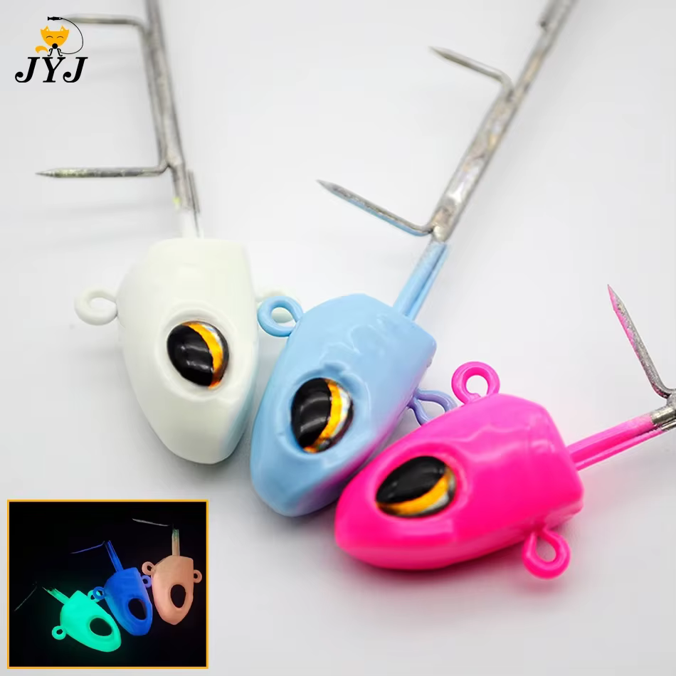 Saury Duple Jig Head Luminoso – Coleta de pelo para pesca - imagen 2