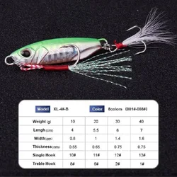 FTK Micro Jig metalico con ojos 3D para pesca en mar