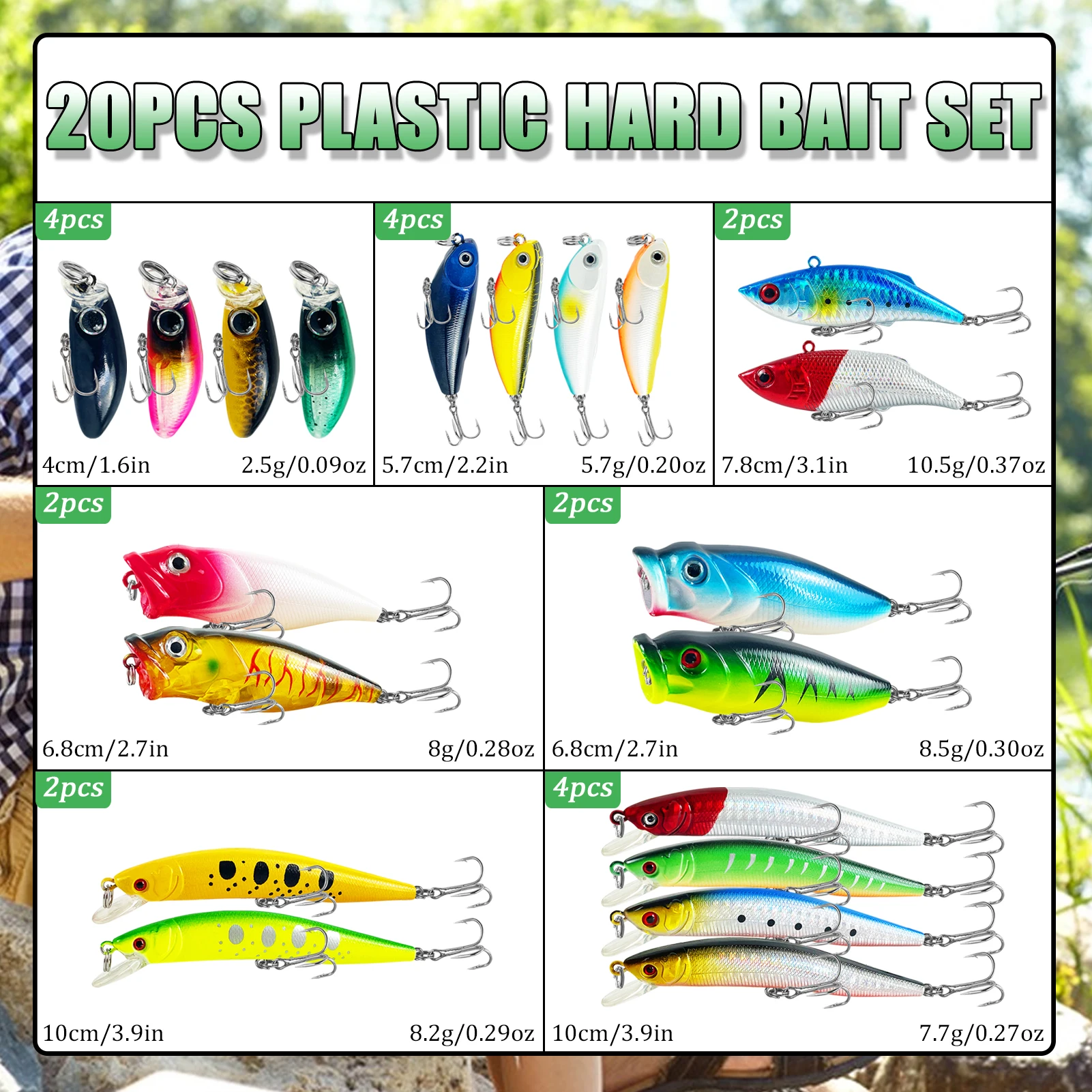Señuelos duros minnow y popper Free Fisher para lubina - imagen 5