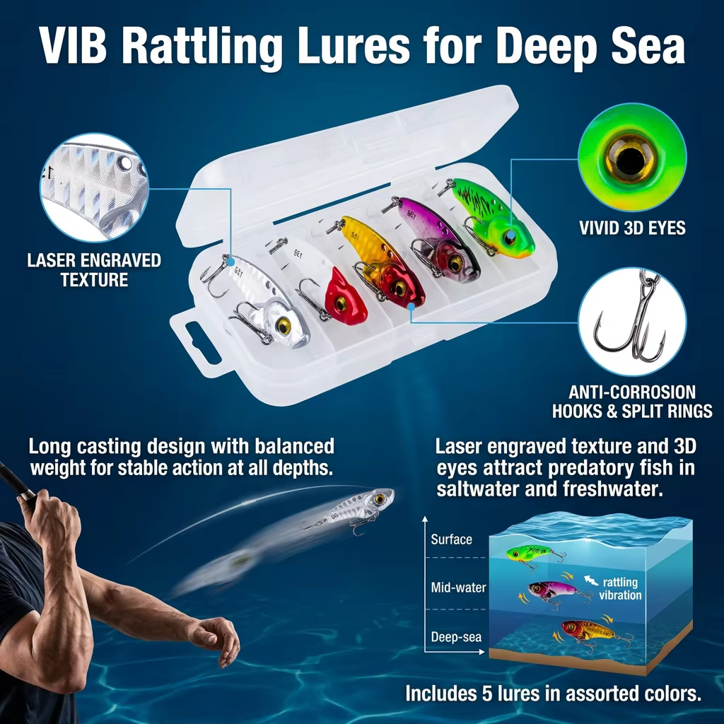 Señuelo VIB Metálico Profesional para Agua Salada y Dulce - imagen 4