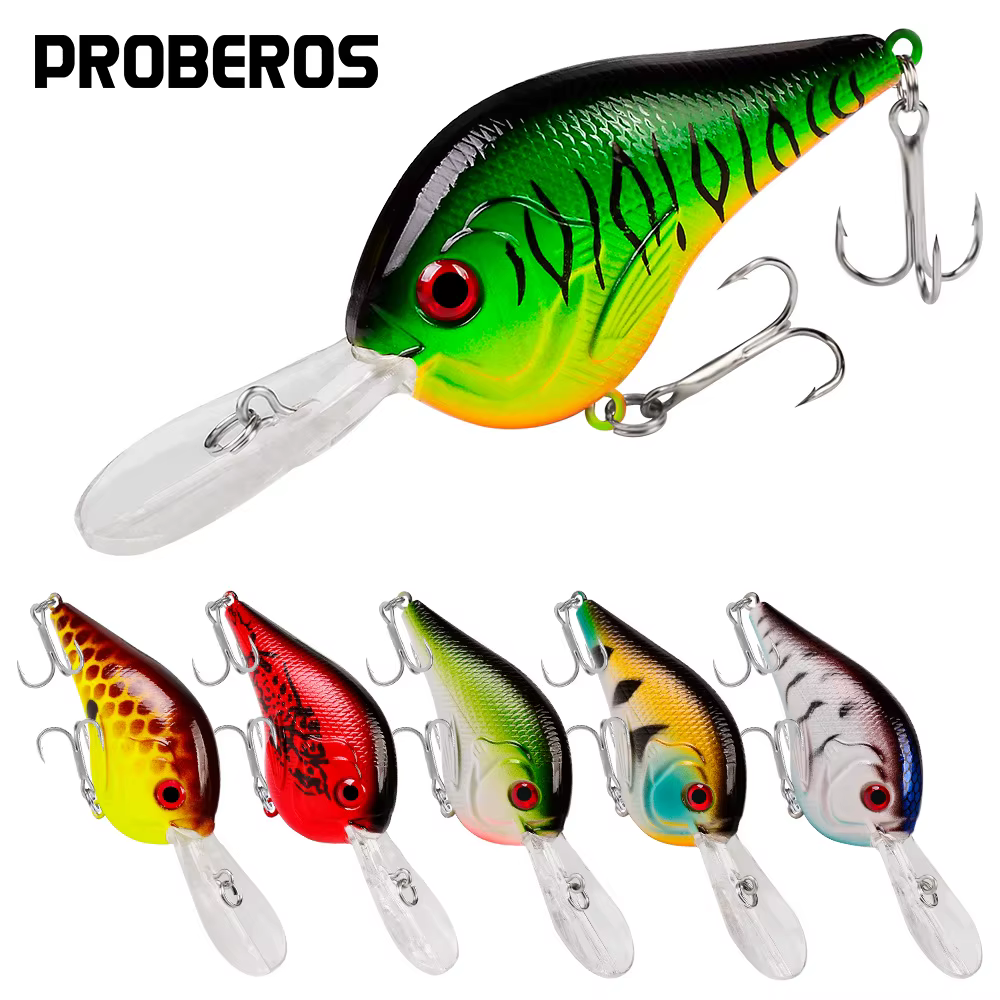 Señuelo Proberos Topwater Crankbait Labio Largo con Sonido para Lubina - imagen 2