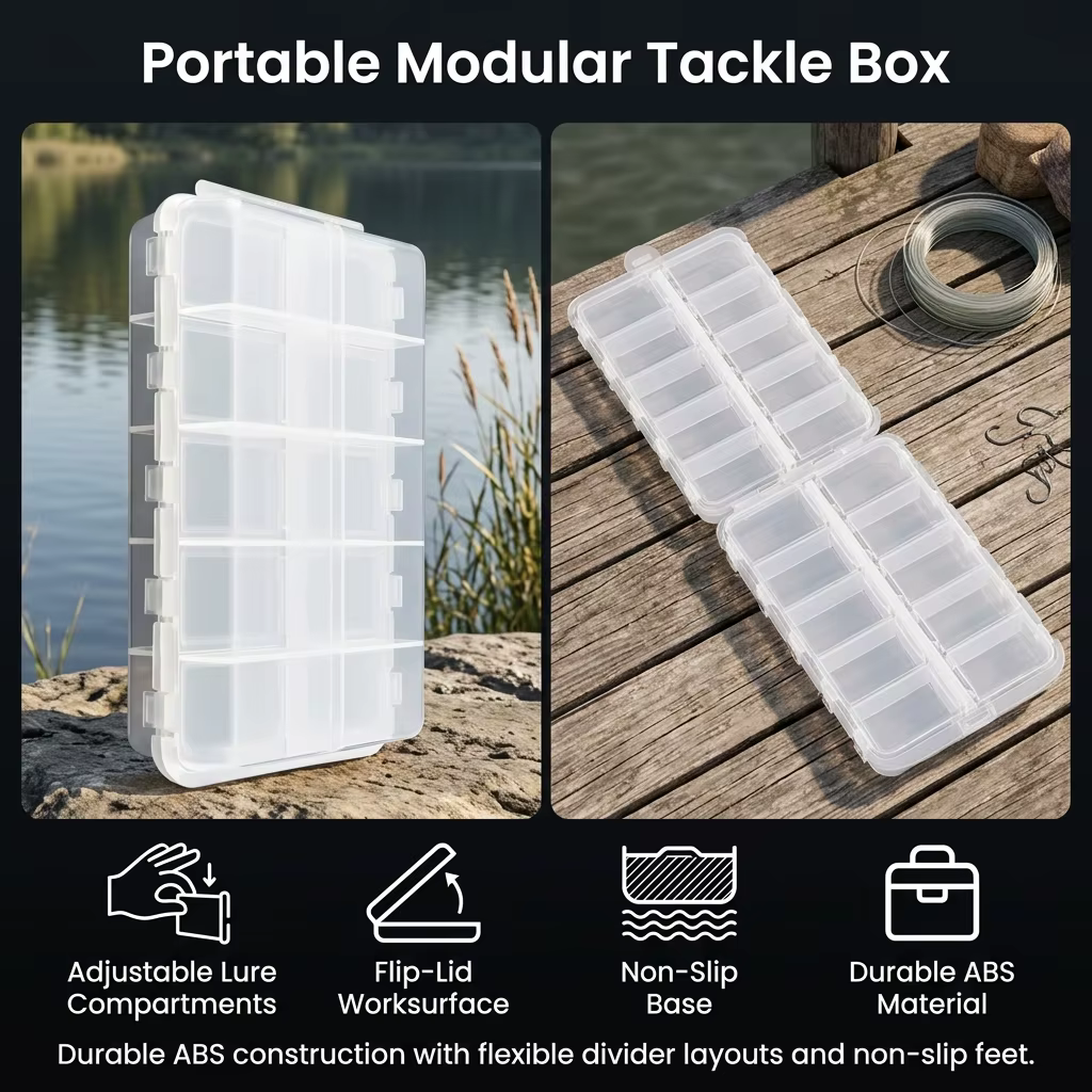 Caja Aparejos Plegable Modular ABS – Organizadora para Pesca - imagen 4