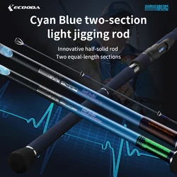 Caña de jigging Ecooda Cyan Blue Light 30T – Carbono sólido y Kevlar