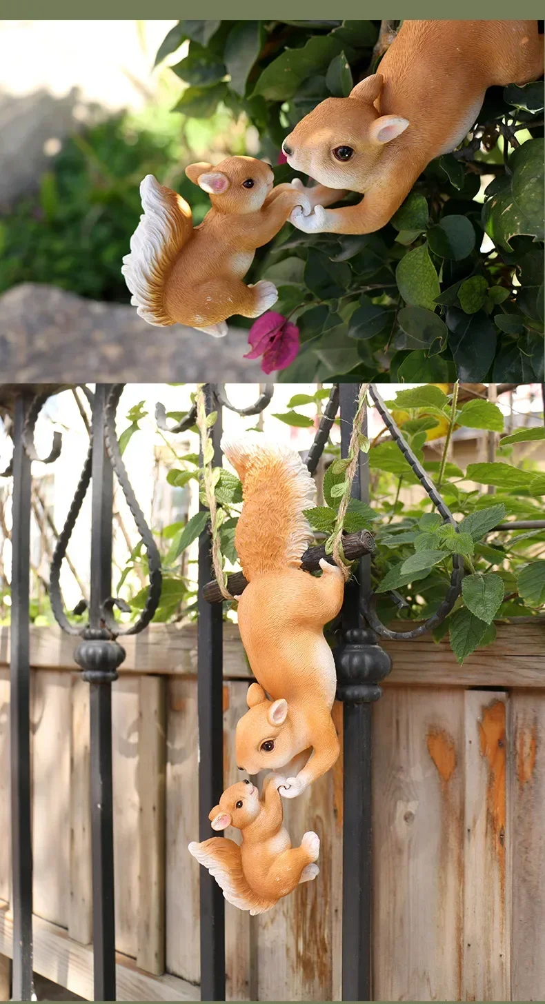 Ardilla en entorno de jardín
