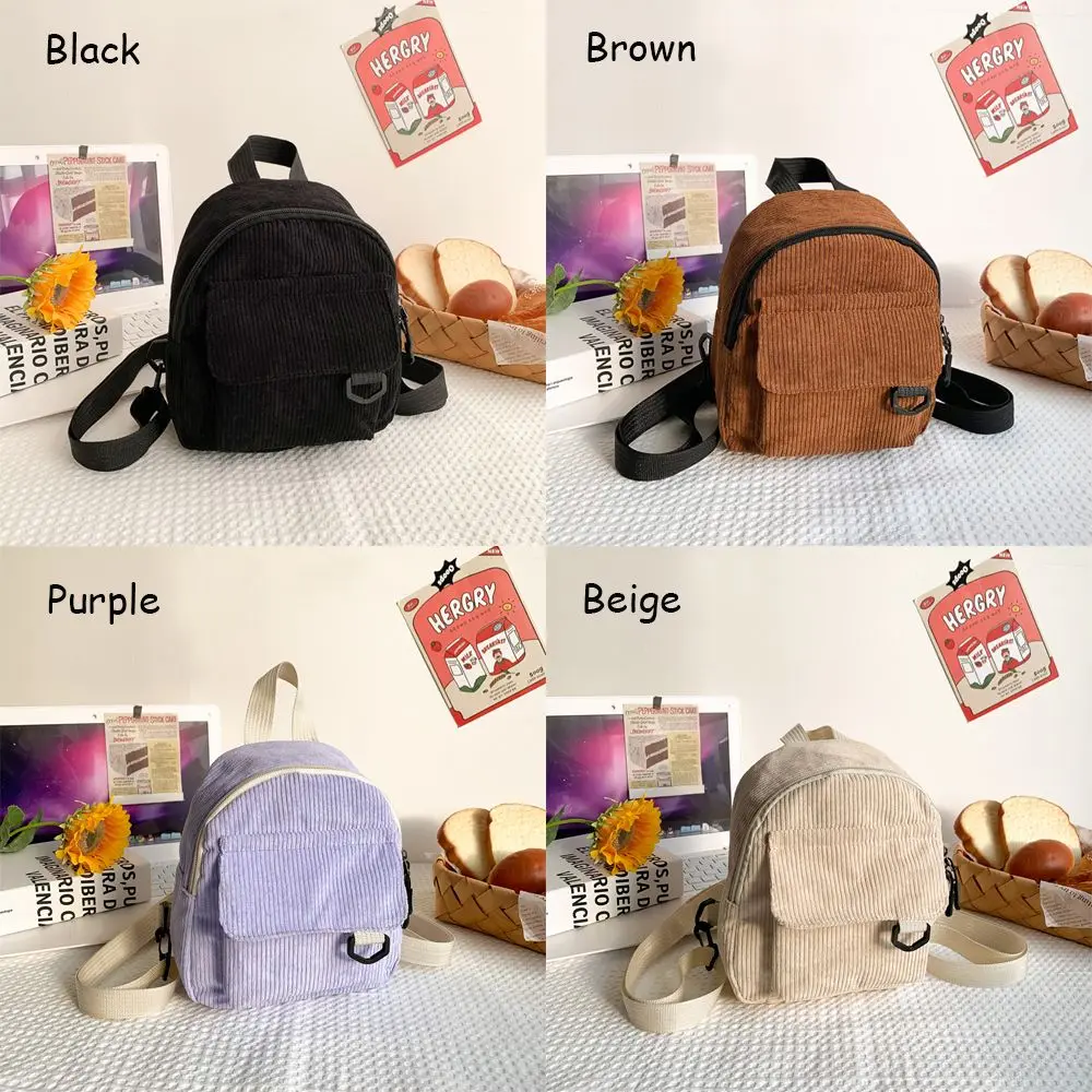 Mochila mini de pana para mujer – bolso de mano de estilo - imagen 2