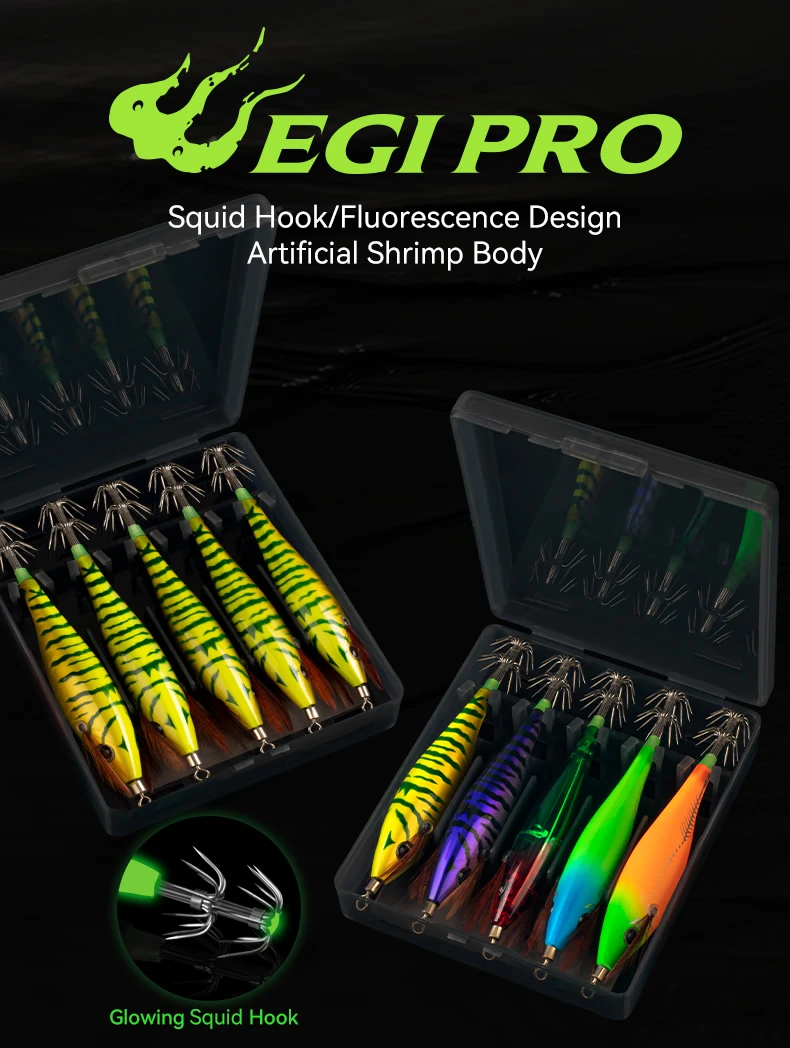 Señuelos UV con ojos grandes para pesca de sepia en agua salada