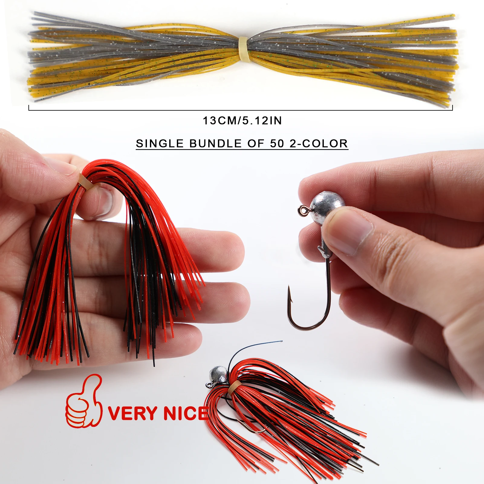 FREE FISHER Kit DIY de spinnerbaits con faldas de goma - imagen 3