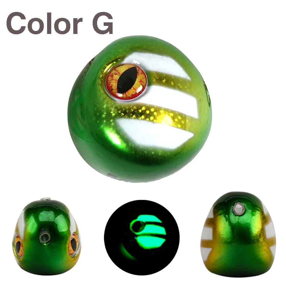Brillo luminoso en jig bait marino