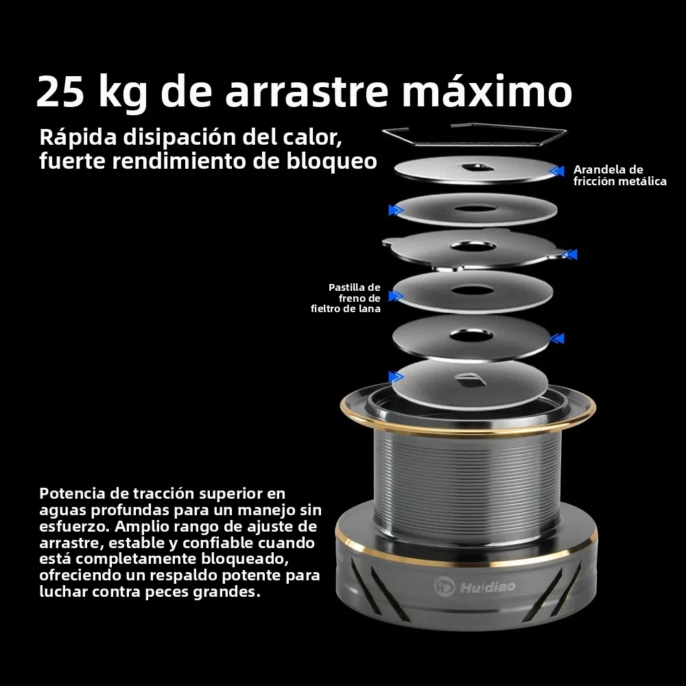 Huidiao Knight ST Carrete Surfcasting potente para grandes capturas - imagen 3