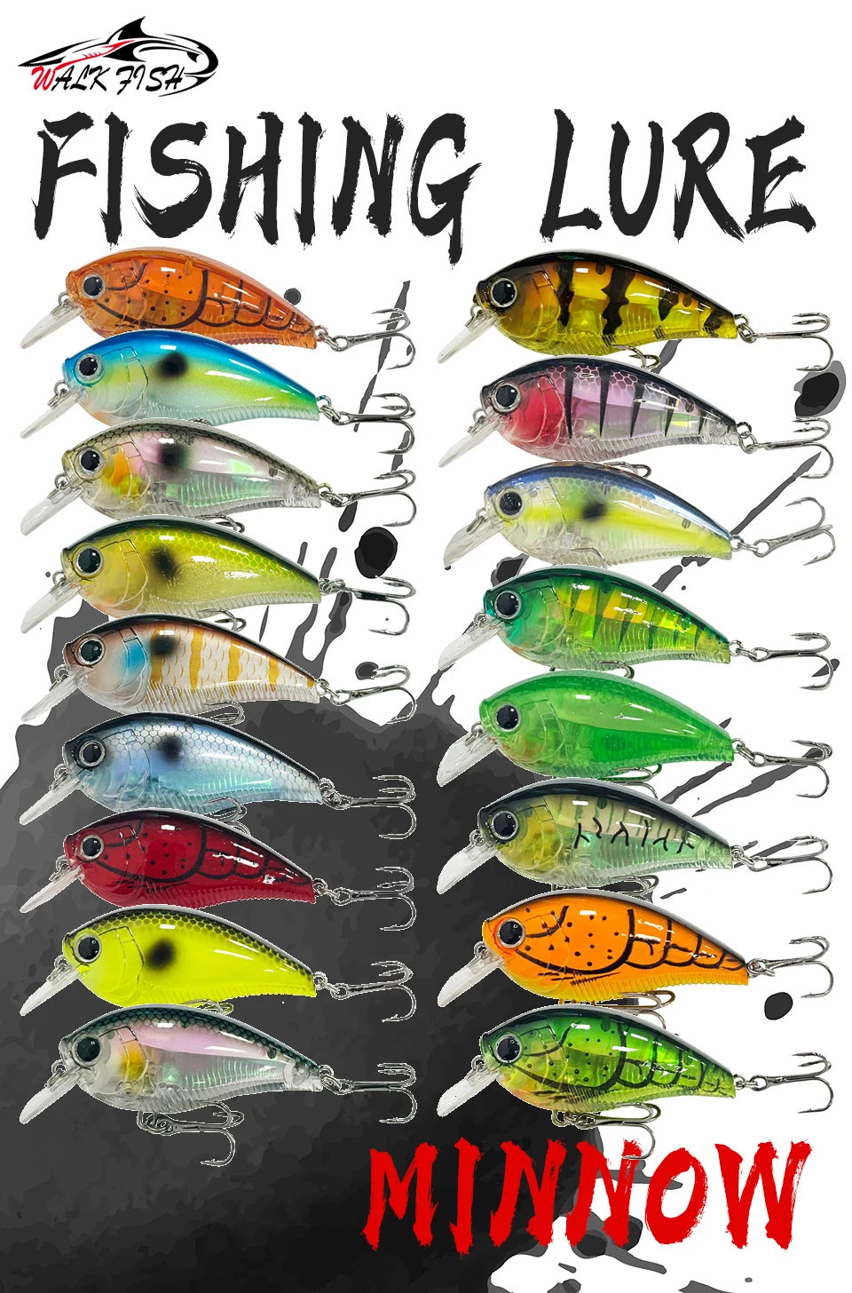 Mini crankbait flotante WALK FISH de 60 mm