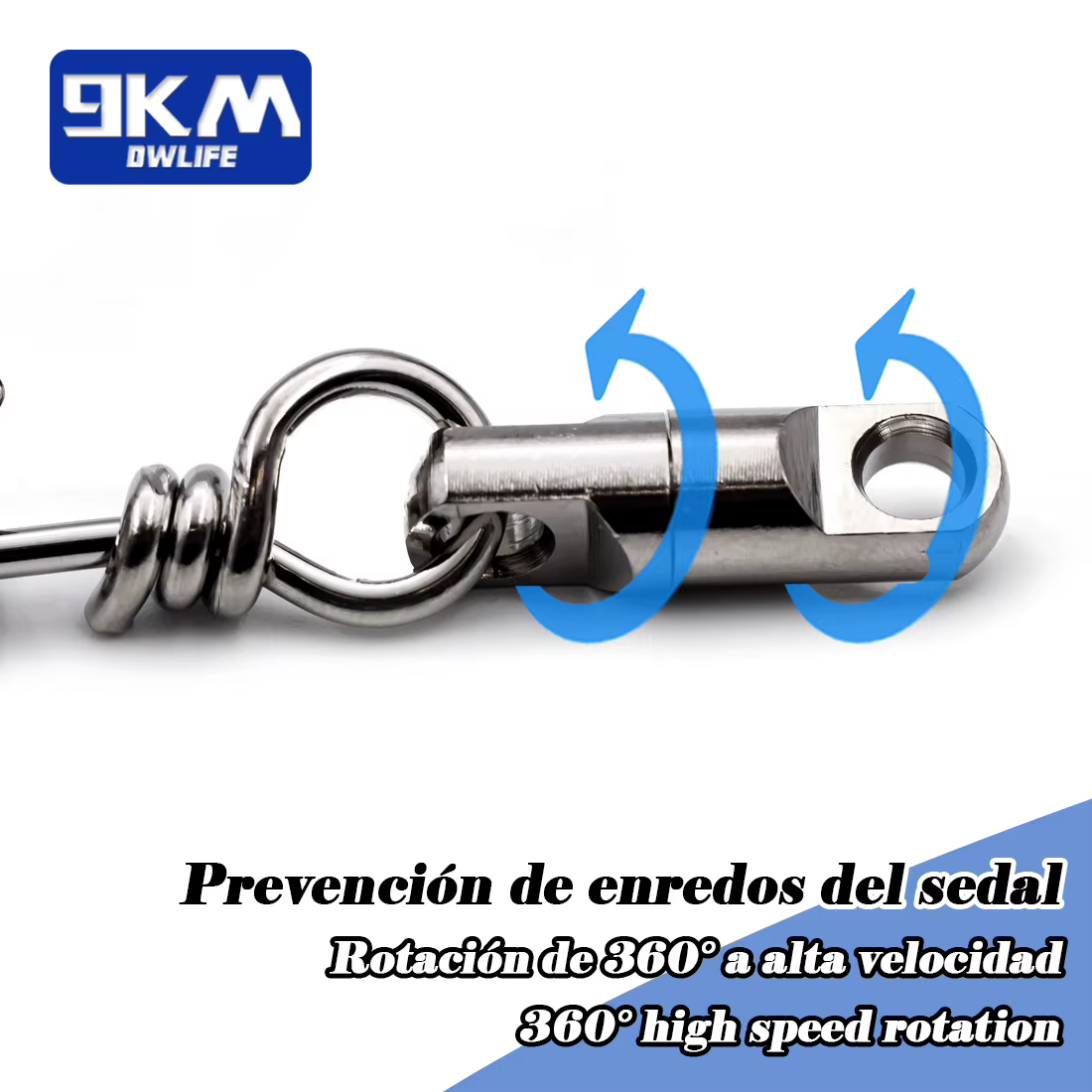 Swivel Giratorio Acero Inoxidable – Conector a Presión para Pesca - imagen 4