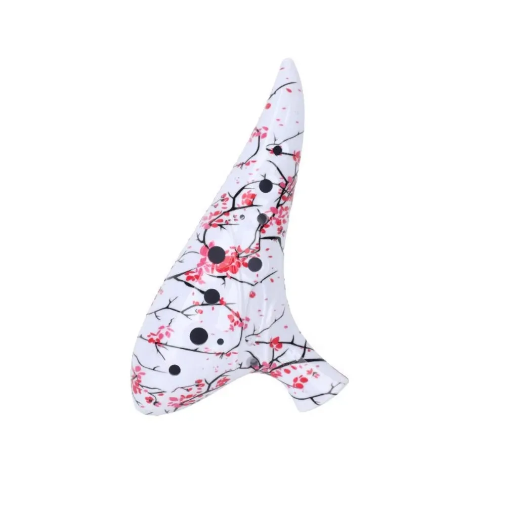 Ocarina de C alto con orificios, resina ABS curvada