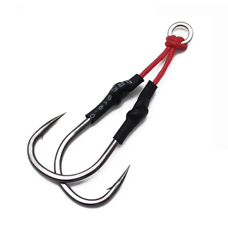 Pack de anzuelos dobles de alta resistencia para jigging