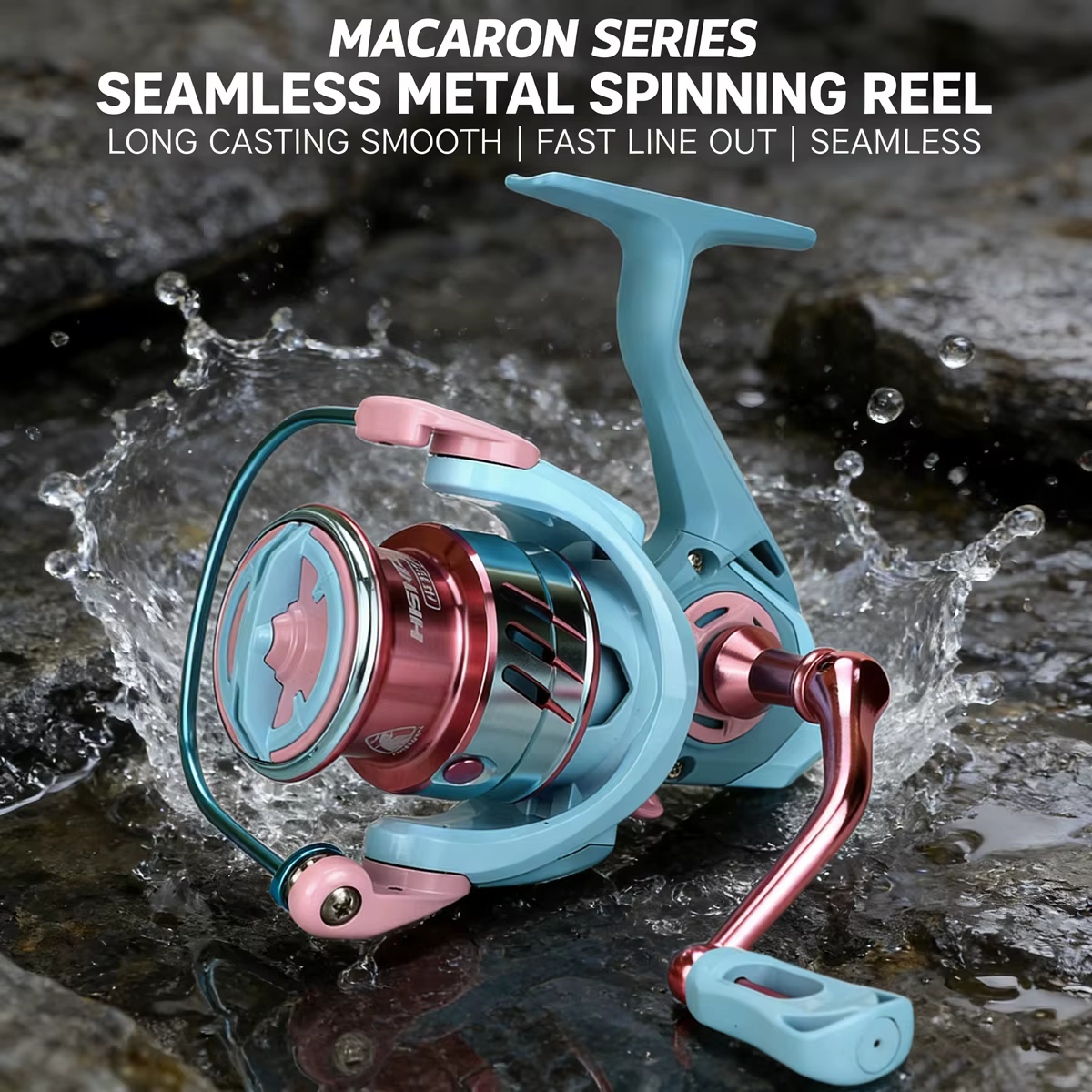 Hishark Carrete Baitcasting de Perfil Bajo Totalmente Metálico - imagen 2
