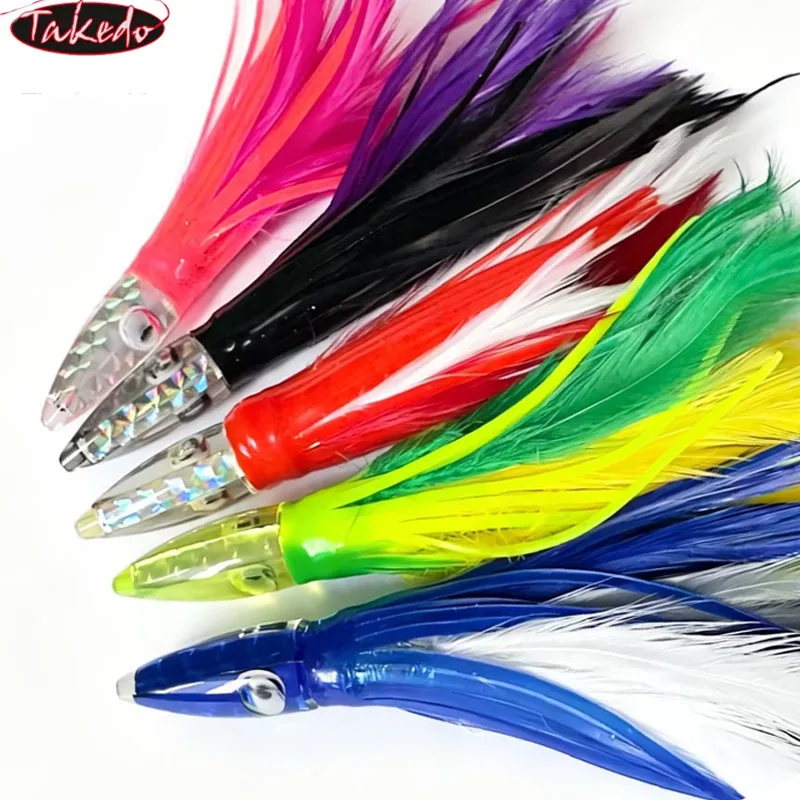TAKEDO Señuelo de calamar para trolling con cabeza de resina - imagen 4