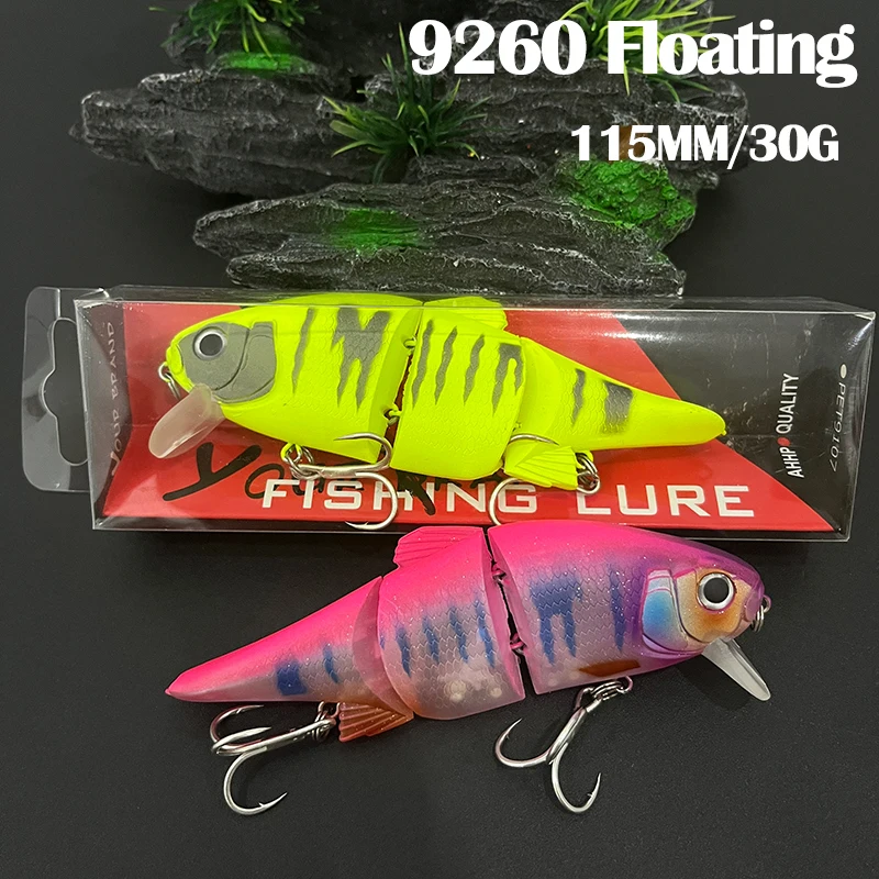 Swimbait multiarticulado flotante lipless para lucio y lubina - imagen 2