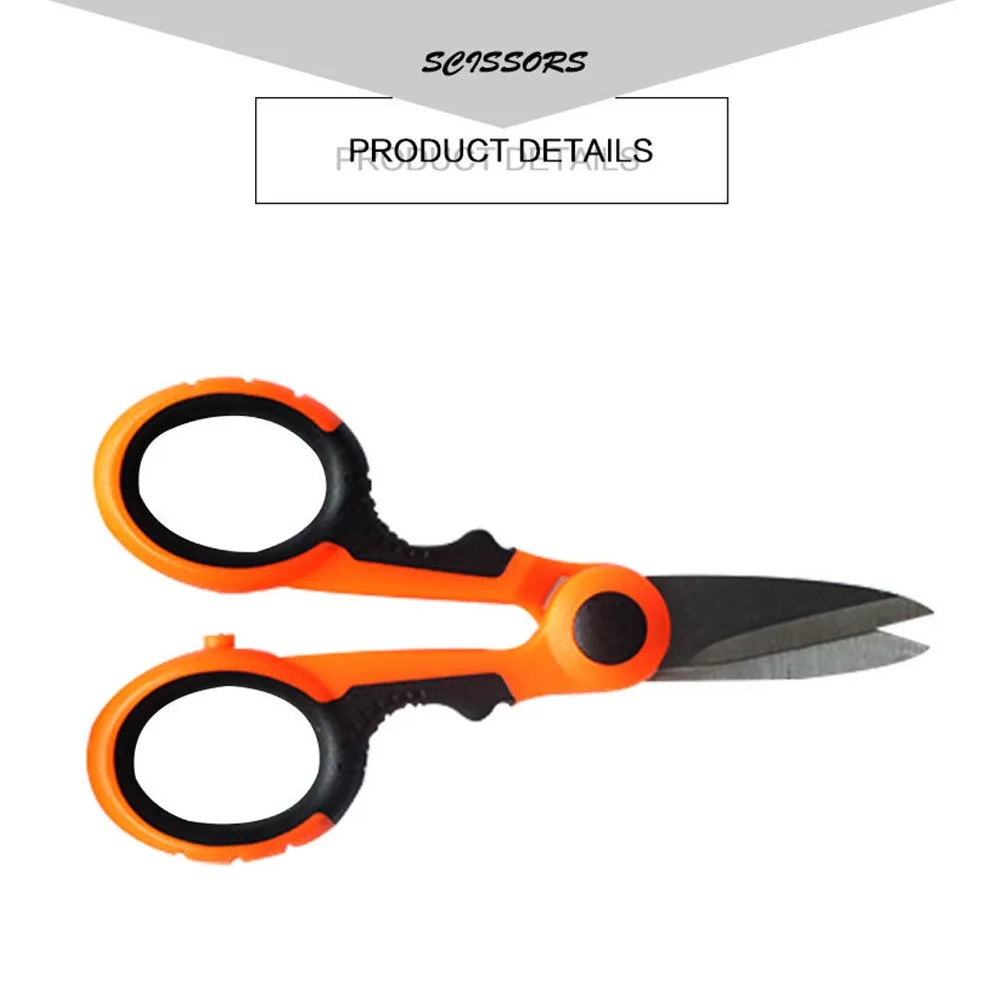 Tijeras cortalínea inox dentadas con mango antideslizante para pesca - imagen 2