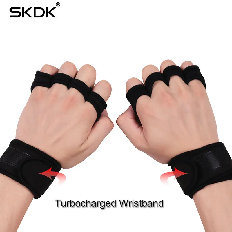 Protector palma antideslizante para fitness – guantes agarre muñequeras - imagen 2