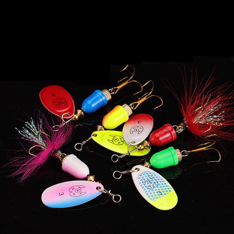 Cuchara Giratoria para Lucio – Señuelo con Lentejuelas y Anzuelos Triples - imagen 5