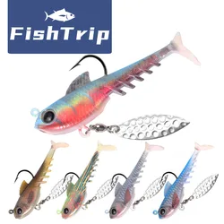 FishTrip señuelo vinilo con cuchara giratoria para spinning